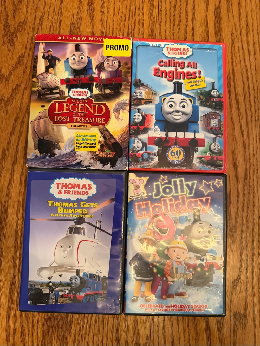 Thomas And Friends Lot Of 4 DVDs Thomas Gets Bumped Calling All Engines